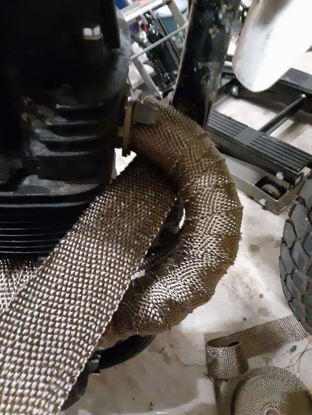 Excess Engine Exhaust Wrap.