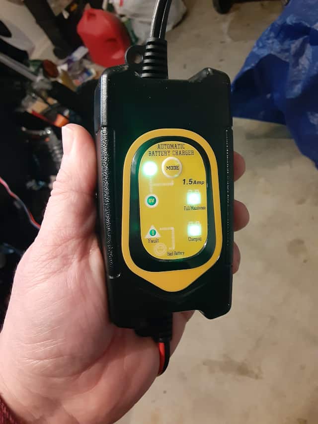 Motorcycle battery charger.
