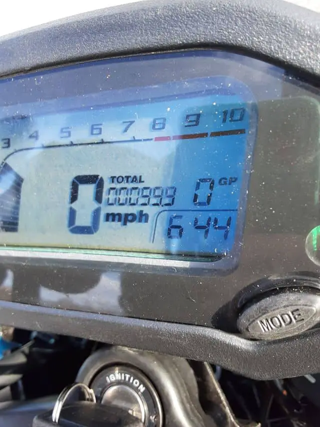 My Boom Vader Gen 2 (BD125-10) motorcycle at 99.9 Miles, odometer image.