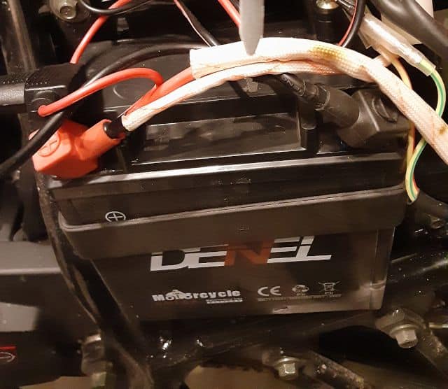 Image Of Stock TBR7 Motorcycle Battery.