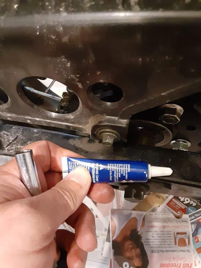 Thread locker tube, making parts safe.