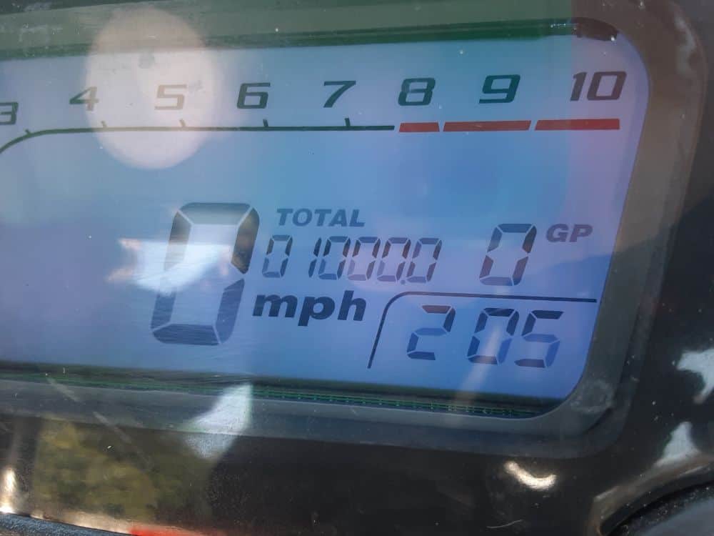 Boom Vader Motorcycle Odometer 1,000 miles.