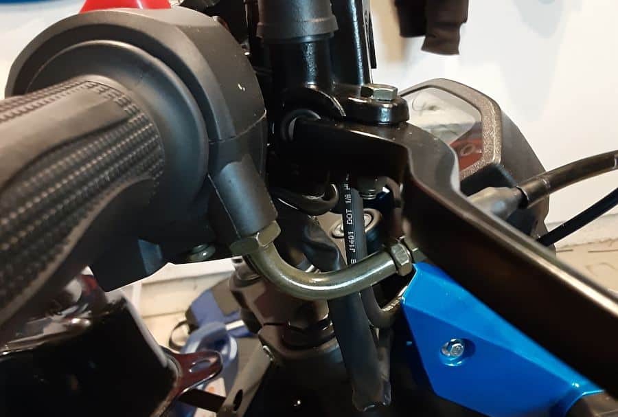 Twist throttle adjustment screw.