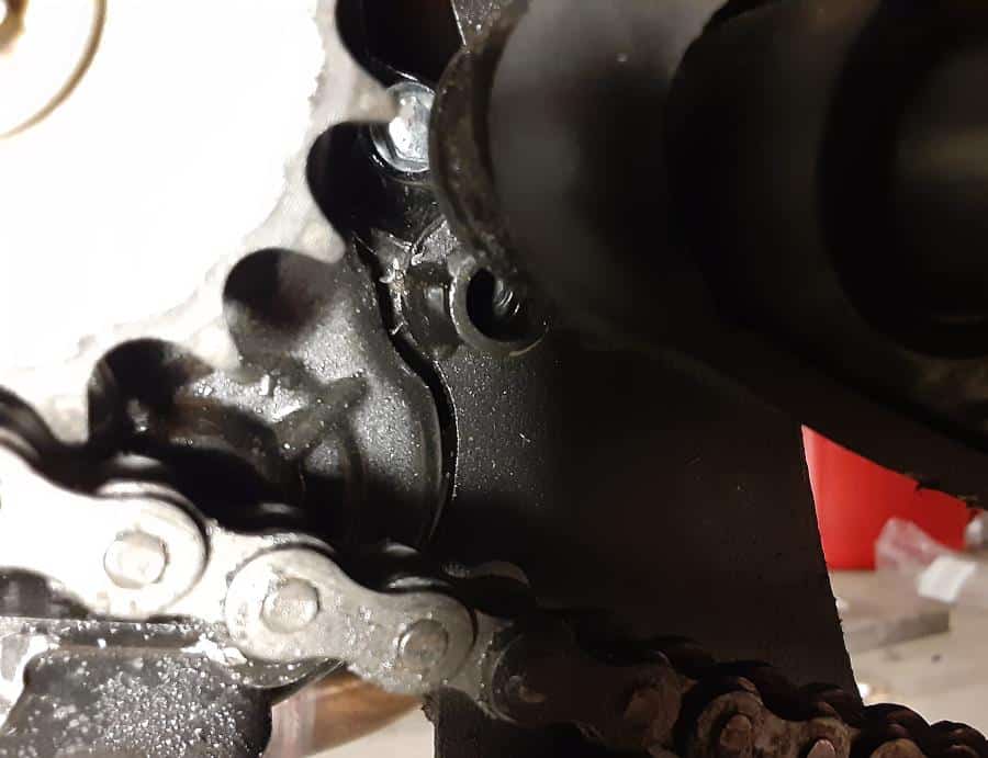 Lower left motor mount hole aligning. 
