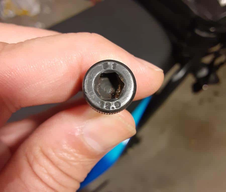 Old broken motor mount bolt.