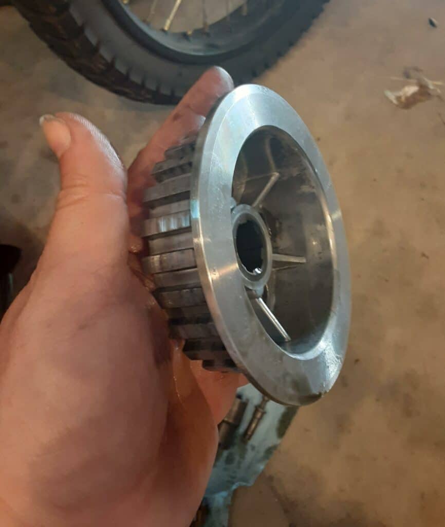 Motorcycle clutch center hub.