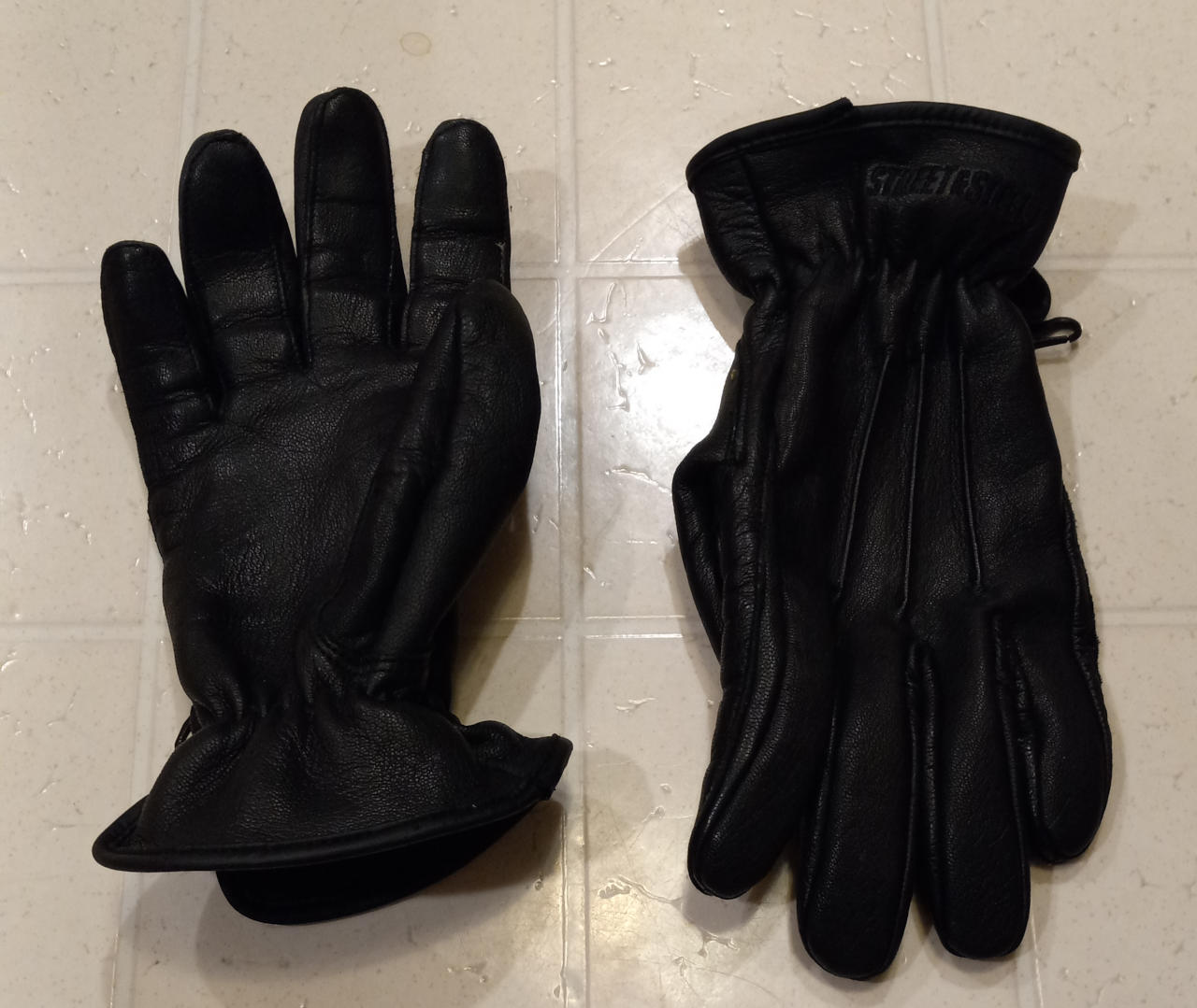 My First Motorcycle gloves, Street & Steel leather gloves.